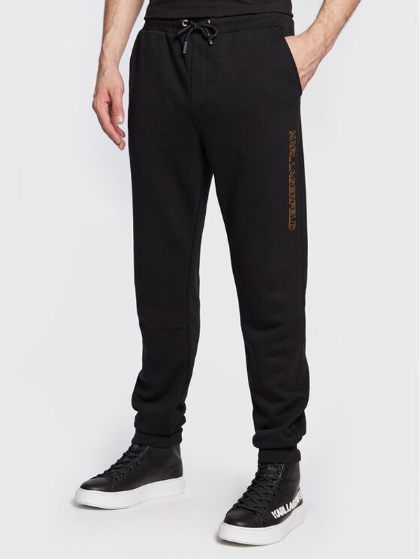 KARL LAGERFELD KARL LAGERFELD Долнище анцуг 705027 524910 Черен Regular Fit