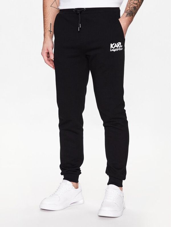 KARL LAGERFELD KARL LAGERFELD Долнище анцуг 705081 531900 Черен Regular Fit