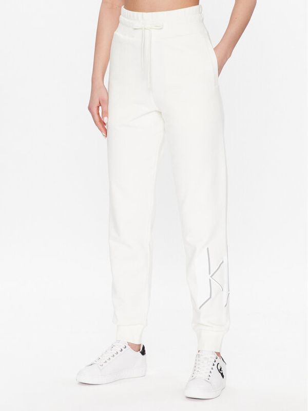 KARL LAGERFELD KARL LAGERFELD Долнище анцуг Unisex 225W2180 Бял Regular Fit