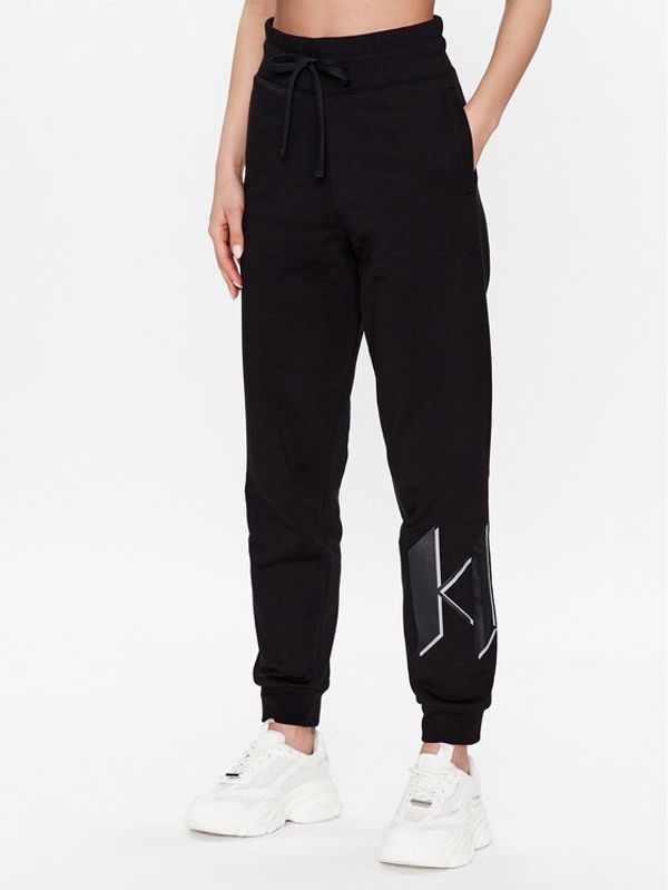 KARL LAGERFELD KARL LAGERFELD Долнище анцуг Unisex 225W2180 Черен Regular Fit