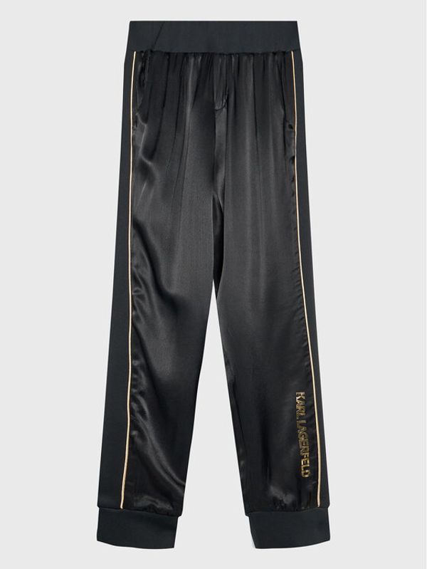 KARL LAGERFELD KARL LAGERFELD Долнище анцуг Z14196 S Черен Regular Fit