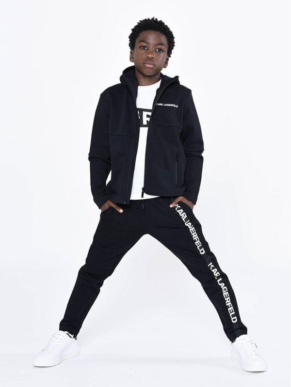 KARL LAGERFELD KARL LAGERFELD Долнище анцуг Z24156 S Черен Regular Fit