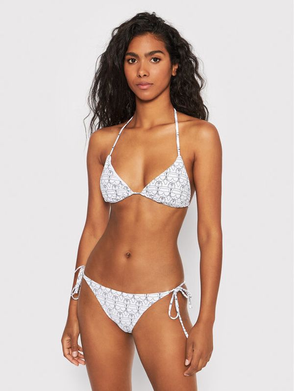 KARL LAGERFELD KARL LAGERFELD Долнище на бански Ikonic All-Over KL22WBT13 Бял