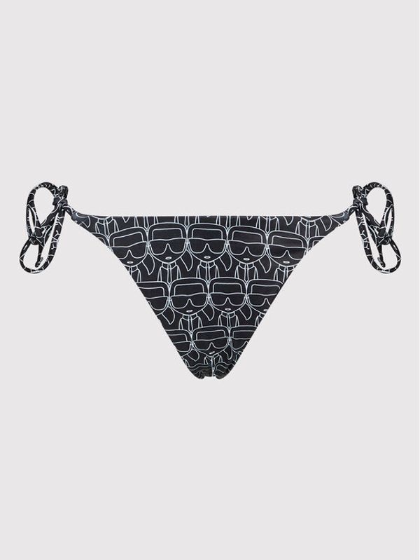 KARL LAGERFELD KARL LAGERFELD Долнище на бански Ikonic All-Over KL22WBT13 Черен