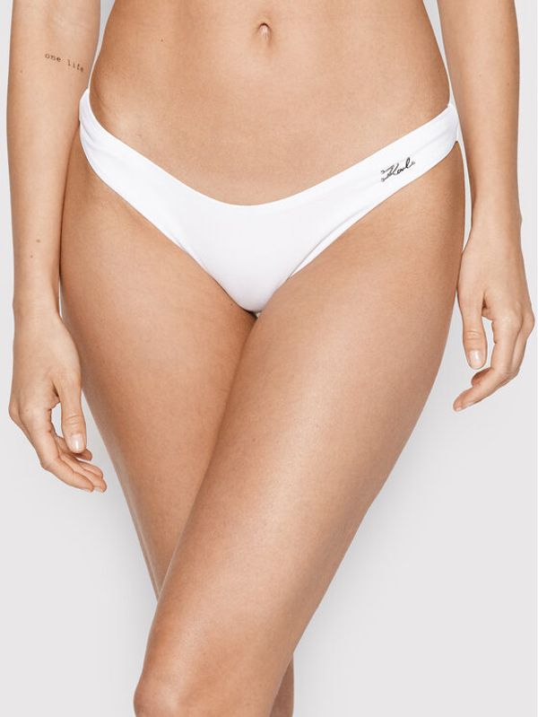 KARL LAGERFELD KARL LAGERFELD Долнище на бански Printed Logo KL22WBT01 Бял