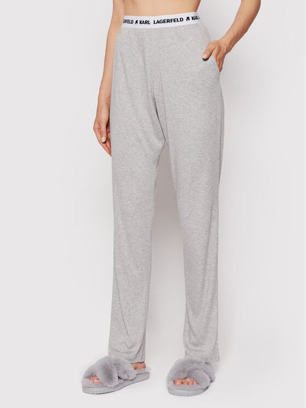 KARL LAGERFELD KARL LAGERFELD Долнище на пижама Logo 215W2182 Сив