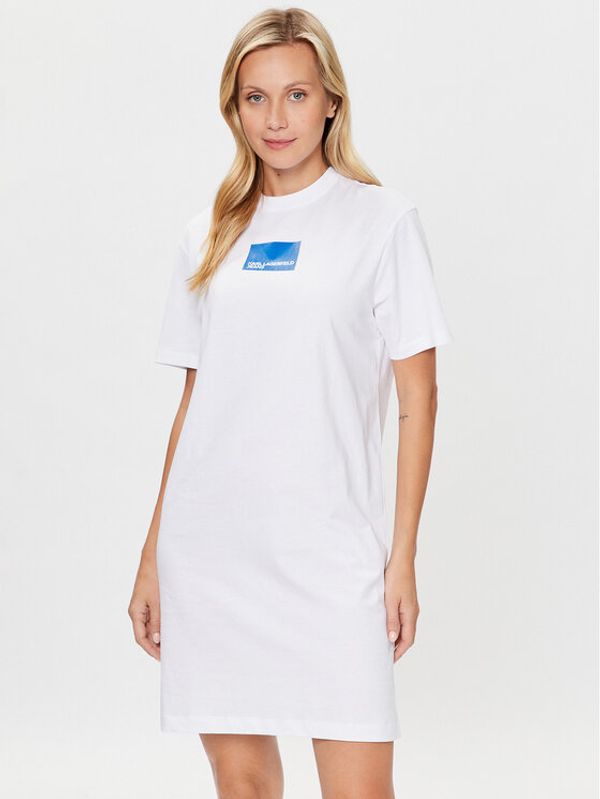KARL LAGERFELD KARL LAGERFELD Ежедневна рокля 231J1306 Бял Relaxed Fit