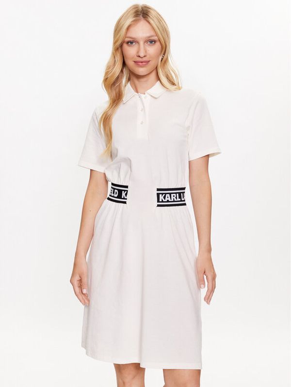 KARL LAGERFELD KARL LAGERFELD Ежедневна рокля 231W1351 Бял Regular Fit