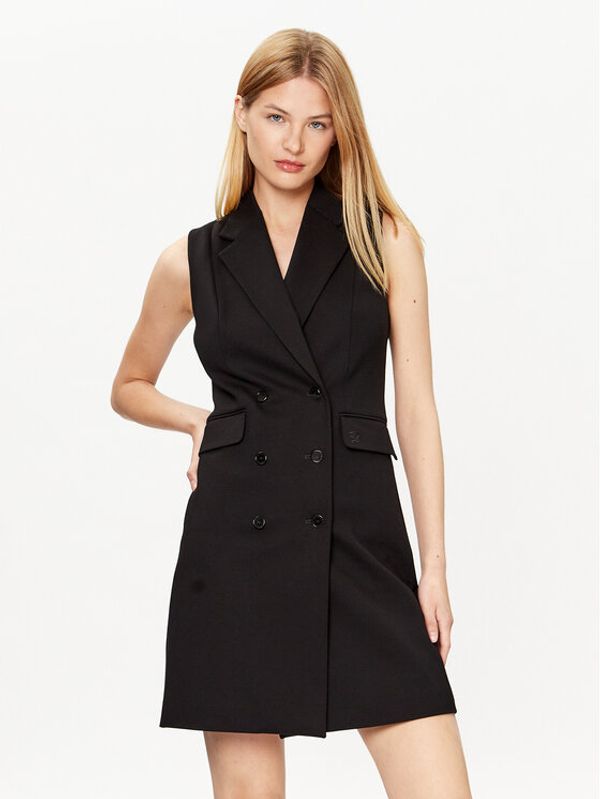 KARL LAGERFELD KARL LAGERFELD Ежедневна рокля Punto 231W1312 Черен Regular Fit