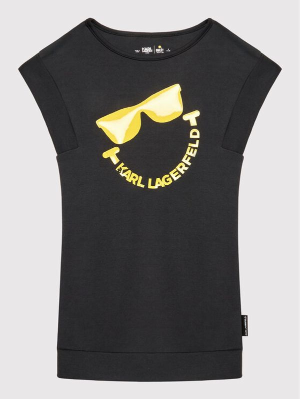 KARL LAGERFELD KARL LAGERFELD Ежедневна рокля SMILEY WORLD Z12204 S Черен Regular Fit
