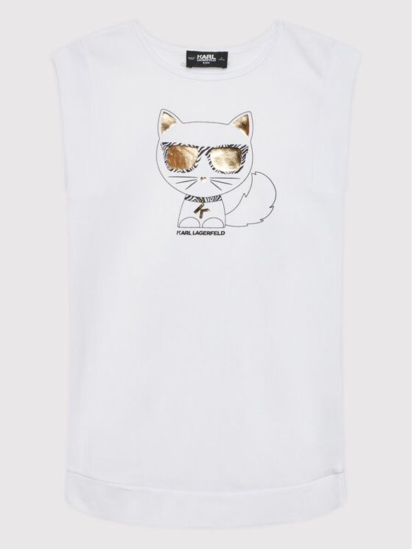KARL LAGERFELD KARL LAGERFELD Ежедневна рокля Z12202 M Бял Regular Fit