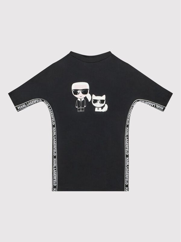 KARL LAGERFELD KARL LAGERFELD Ежедневна рокля Z12203 S Черен Regular Fit