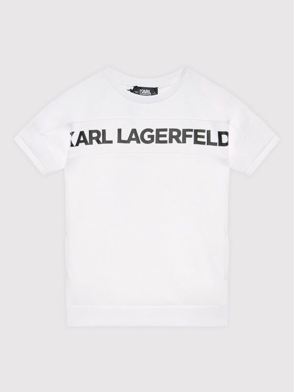 KARL LAGERFELD KARL LAGERFELD Ежедневна рокля Z12206 S Бял Regular Fit