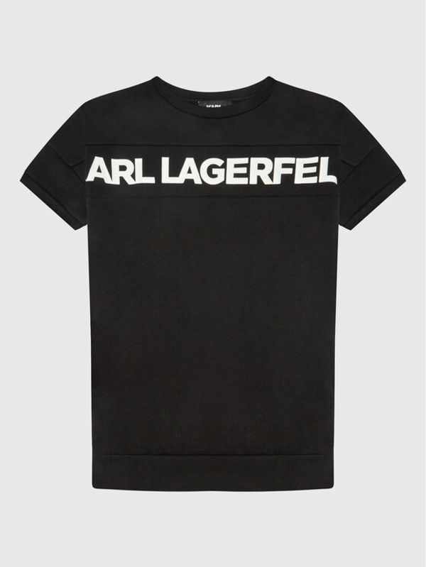KARL LAGERFELD KARL LAGERFELD Ежедневна рокля Z12206 S Черен Relaxed Fit