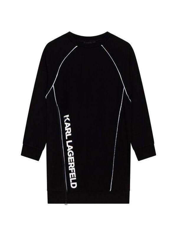 KARL LAGERFELD KARL LAGERFELD Ежедневна рокля Z12225 D Черен Regular Fit