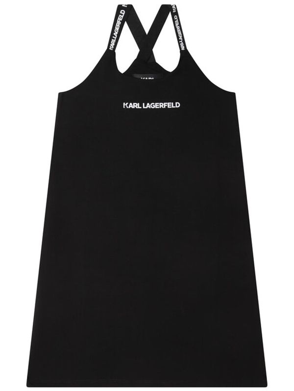 KARL LAGERFELD KARL LAGERFELD Ежедневна рокля Z12232 D Черен Regular Fit