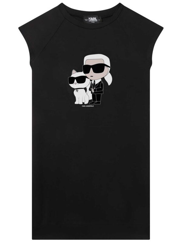 KARL LAGERFELD KARL LAGERFELD Ежедневна рокля Z12235 S Черен Regular Fit