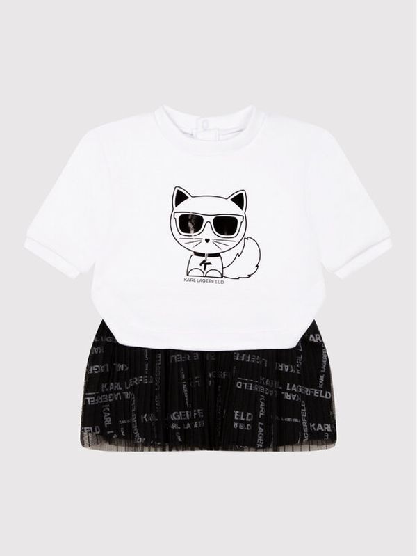 KARL LAGERFELD KARL LAGERFELD Ежедневна рокля Z92025 Бял Regular Fit