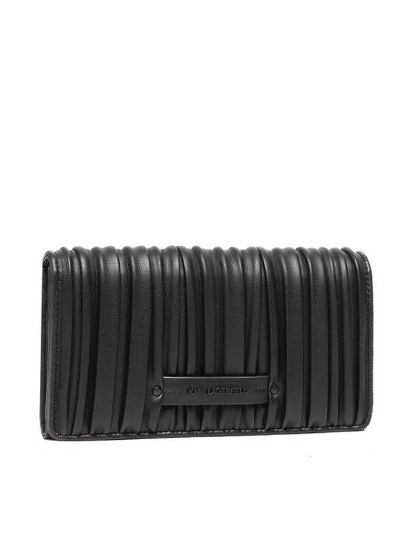 KARL LAGERFELD KARL LAGERFELD Голям дамски портфейл 220W3209 Черен