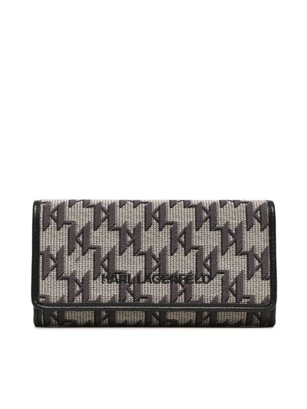 KARL LAGERFELD KARL LAGERFELD Голям дамски портфейл 226W3239 Сив