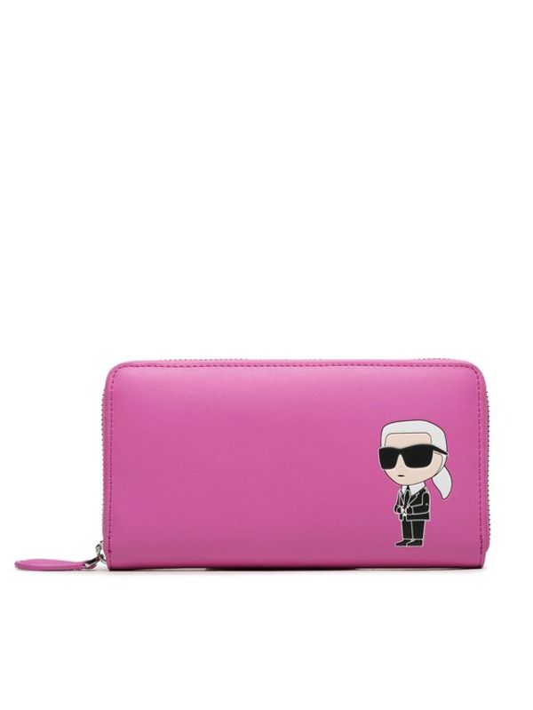 KARL LAGERFELD KARL LAGERFELD Голям дамски портфейл 230W3213 Розов