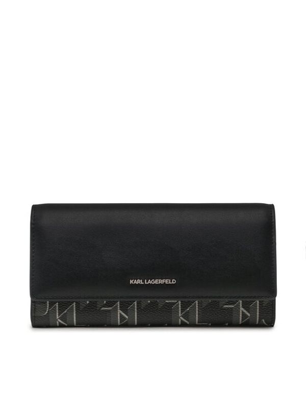 KARL LAGERFELD KARL LAGERFELD Голям дамски портфейл 230W3225 Черен