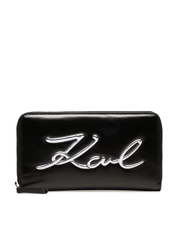 KARL LAGERFELD KARL LAGERFELD Голям дамски портфейл 230W3228 Черен