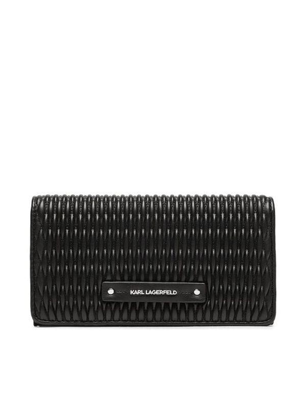 KARL LAGERFELD KARL LAGERFELD Голям дамски портфейл 230W3255 Черен