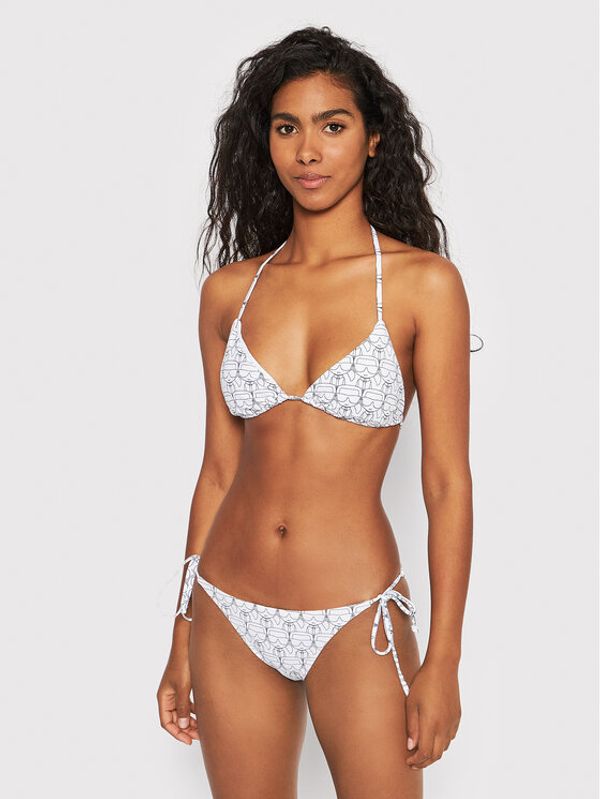 KARL LAGERFELD KARL LAGERFELD Горнище на бански Ikonic All-Over KL22WTP13 Бял