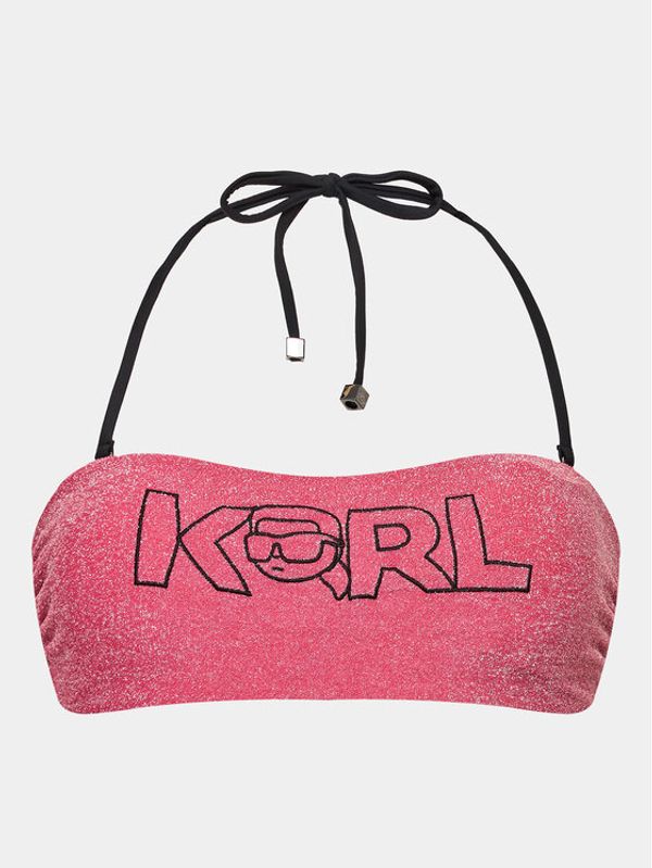 KARL LAGERFELD KARL LAGERFELD Горнище на бански Ikonik 230W2228 Розов