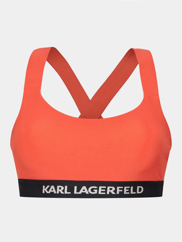 KARL LAGERFELD KARL LAGERFELD Горнище на бански Logo 230W2213 Оранжев