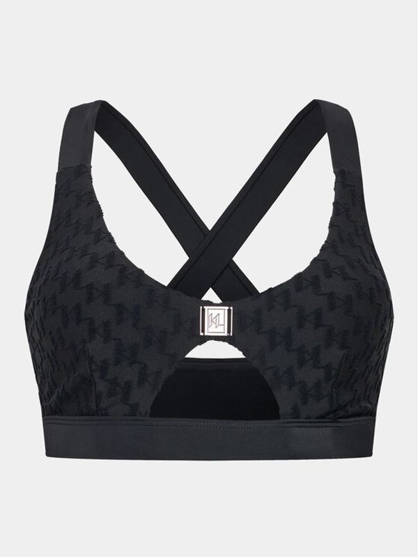 KARL LAGERFELD KARL LAGERFELD Горнище на бански Monogram 231W2217 Черен