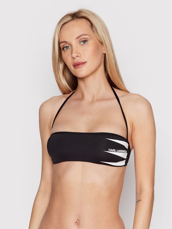 KARL LAGERFELD KARL LAGERFELD Горнище на бански Tribal KL22WTP12 Черен