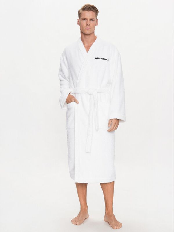 KARL LAGERFELD KARL LAGERFELD Халат Ikonik 230M2185 Бял
