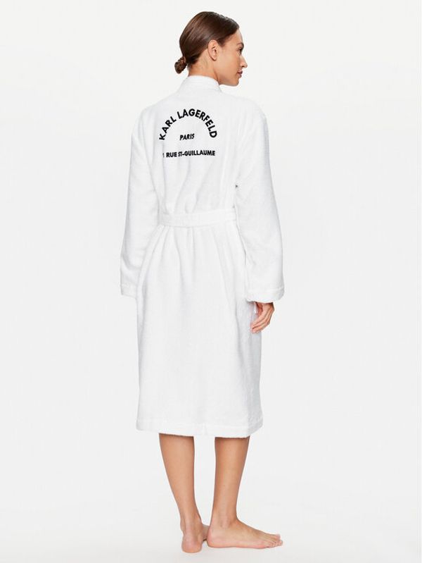 KARL LAGERFELD KARL LAGERFELD Халат Unisex 215M2180 Бял Regular Fit