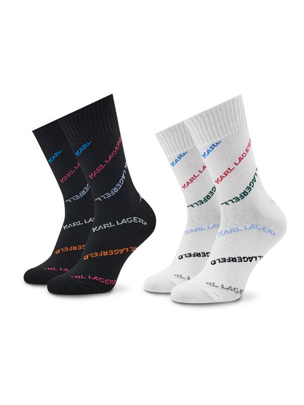 KARL LAGERFELD KARL LAGERFELD Комплект 2 чифта дълги чорапи дамски Futuristic Aop 225W6005 Цветен