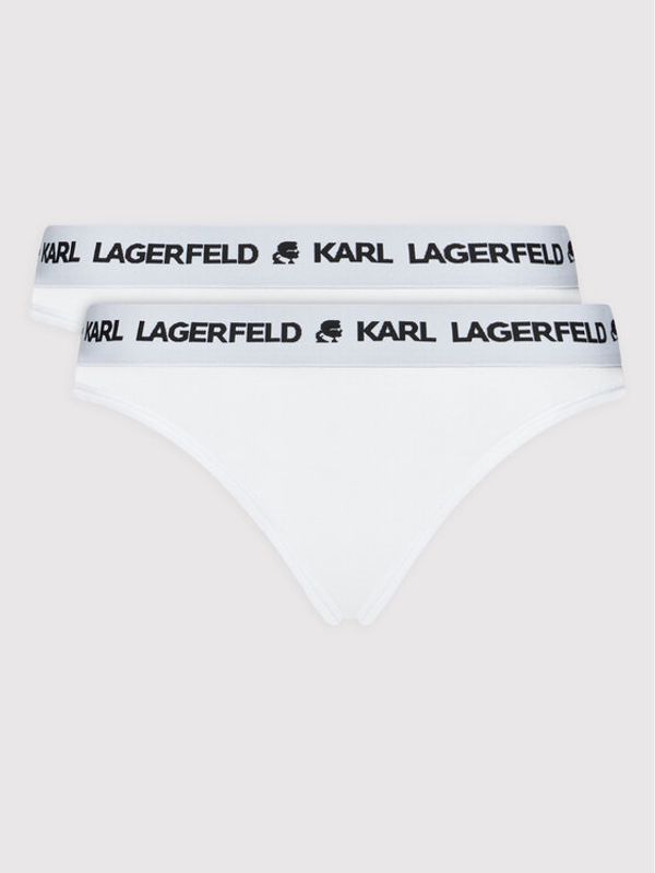 KARL LAGERFELD KARL LAGERFELD Комплект 2 чифта класически бикини Logo Set 211W2127 Бял