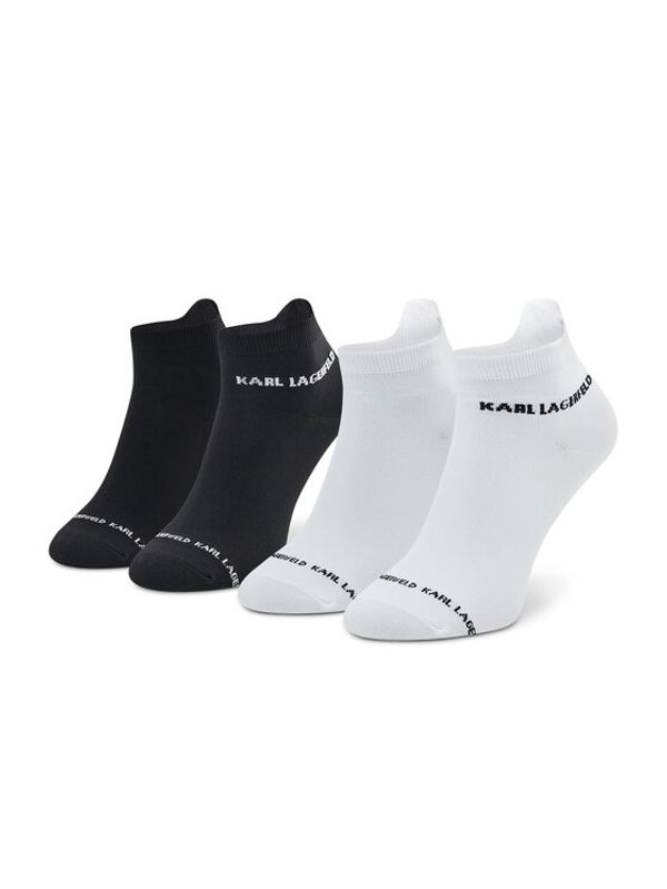 KARL LAGERFELD KARL LAGERFELD Комплект 2 чифта къси чорапи дамски 220W6001 Бял