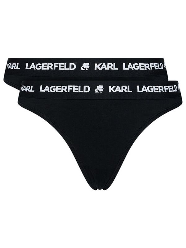 KARL LAGERFELD KARL LAGERFELD Комплект 2 чифта прашки Logo Set 211W2126 Черен