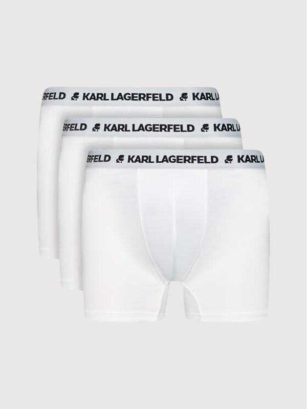 KARL LAGERFELD KARL LAGERFELD Комплект 3 чифта боксерки Logo Trunks 211M2102 Бял