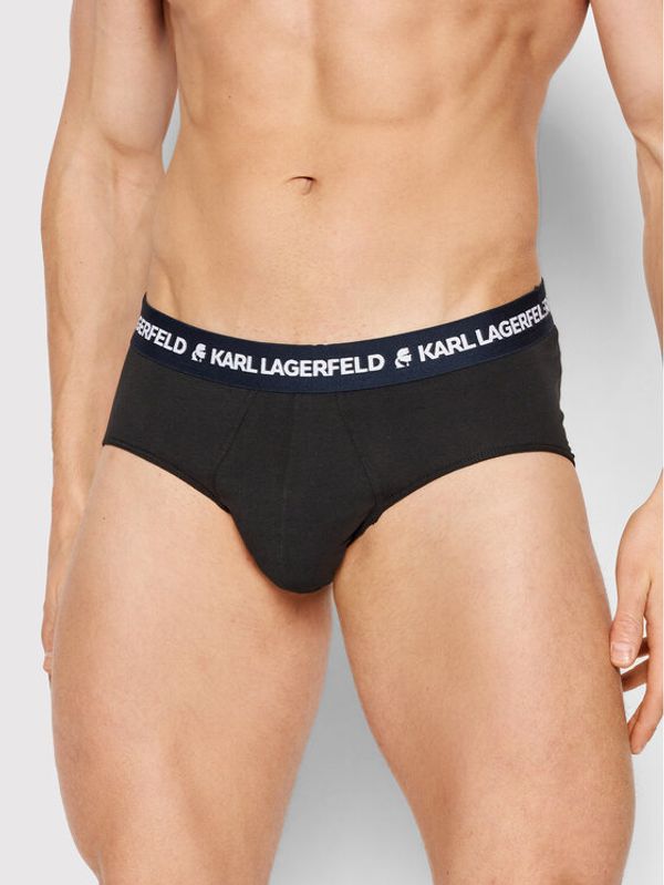 KARL LAGERFELD KARL LAGERFELD Комплект 3 чифта слипове 220M2121 Черен