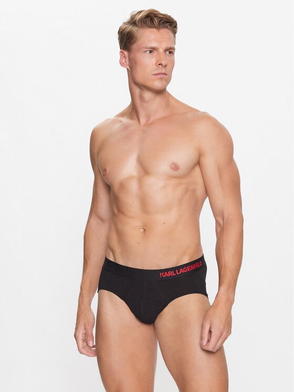 KARL LAGERFELD KARL LAGERFELD Комплект 3 чифта слипове Hip Logo 230M2102 Черен