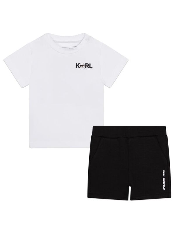 KARL LAGERFELD KARL LAGERFELD Комплект тишърт и панталонки Z98132 Бял Regular Fit