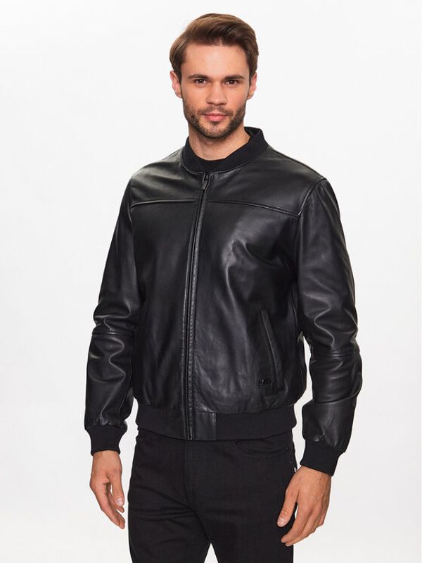 KARL LAGERFELD KARL LAGERFELD Кожено яке 555017 532422 Черен Regular Fit