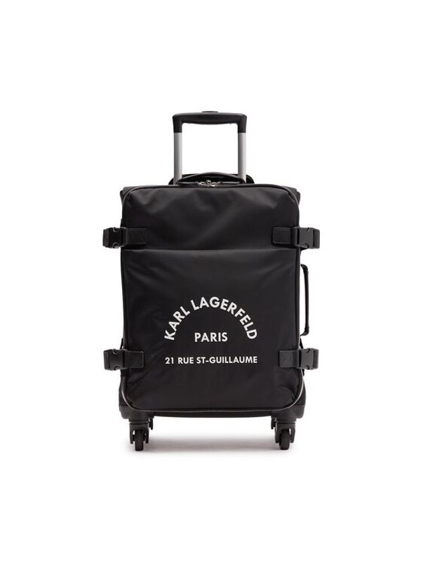 KARL LAGERFELD KARL LAGERFELD Малък текстилен куфар 225M3022 Черен