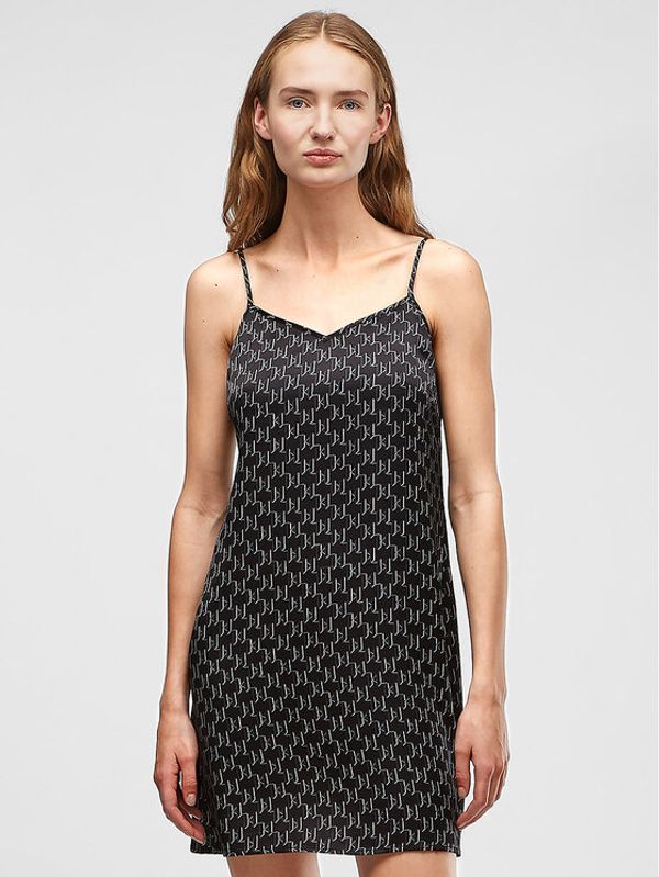 KARL LAGERFELD KARL LAGERFELD Нощница 225W2135 Черен Regular Fit