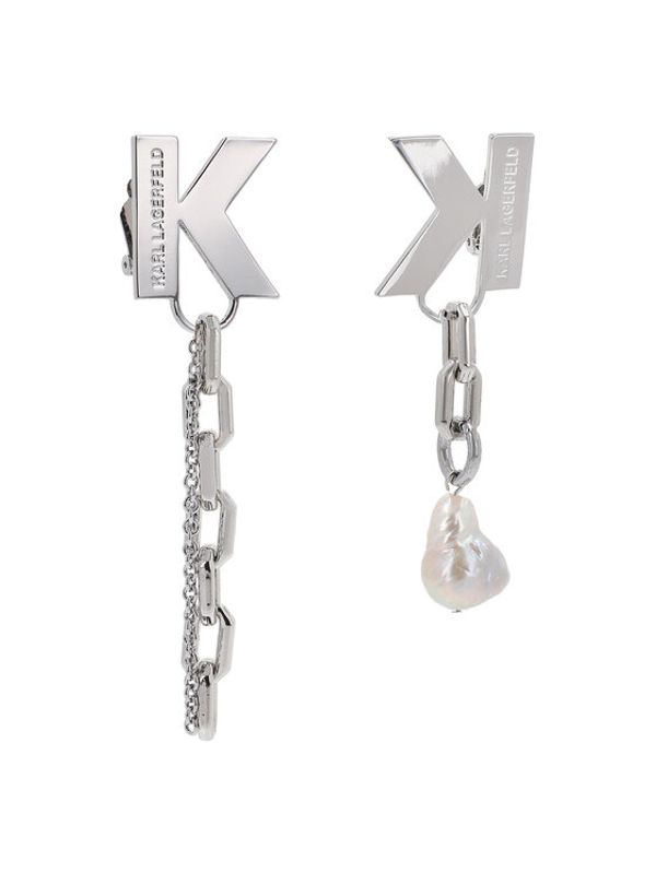KARL LAGERFELD KARL LAGERFELD Обеци с клипс 220W3892 Сребрист