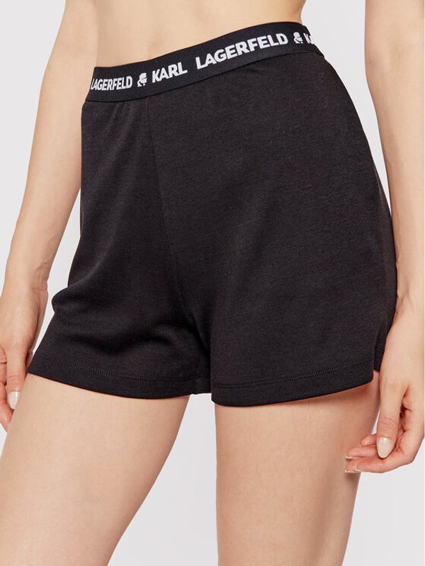 KARL LAGERFELD KARL LAGERFELD Пижамени шорти Logo 215W2183 Черен