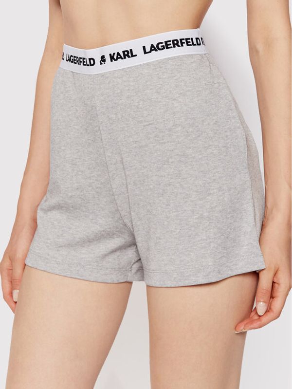KARL LAGERFELD KARL LAGERFELD Пижамени шорти Logo 215W2183 Сив