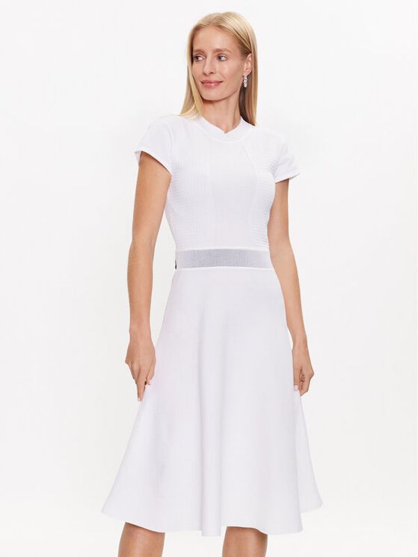 KARL LAGERFELD KARL LAGERFELD Плетена рокля 231W1359 Бял Regular Fit